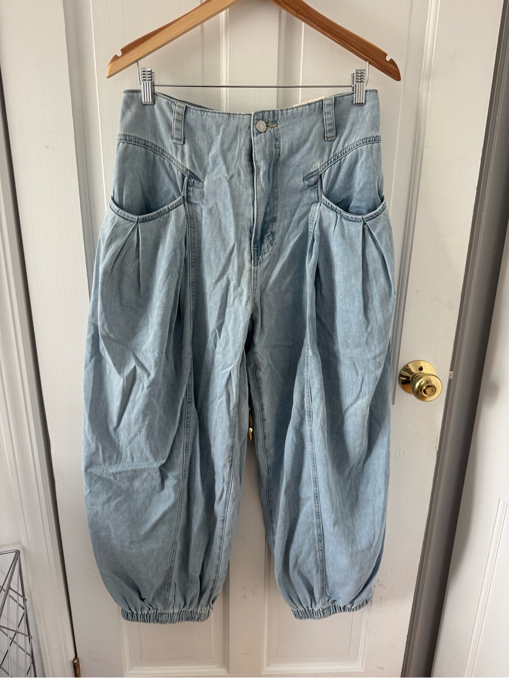 Light Blue women’s Denim Balloon Pants